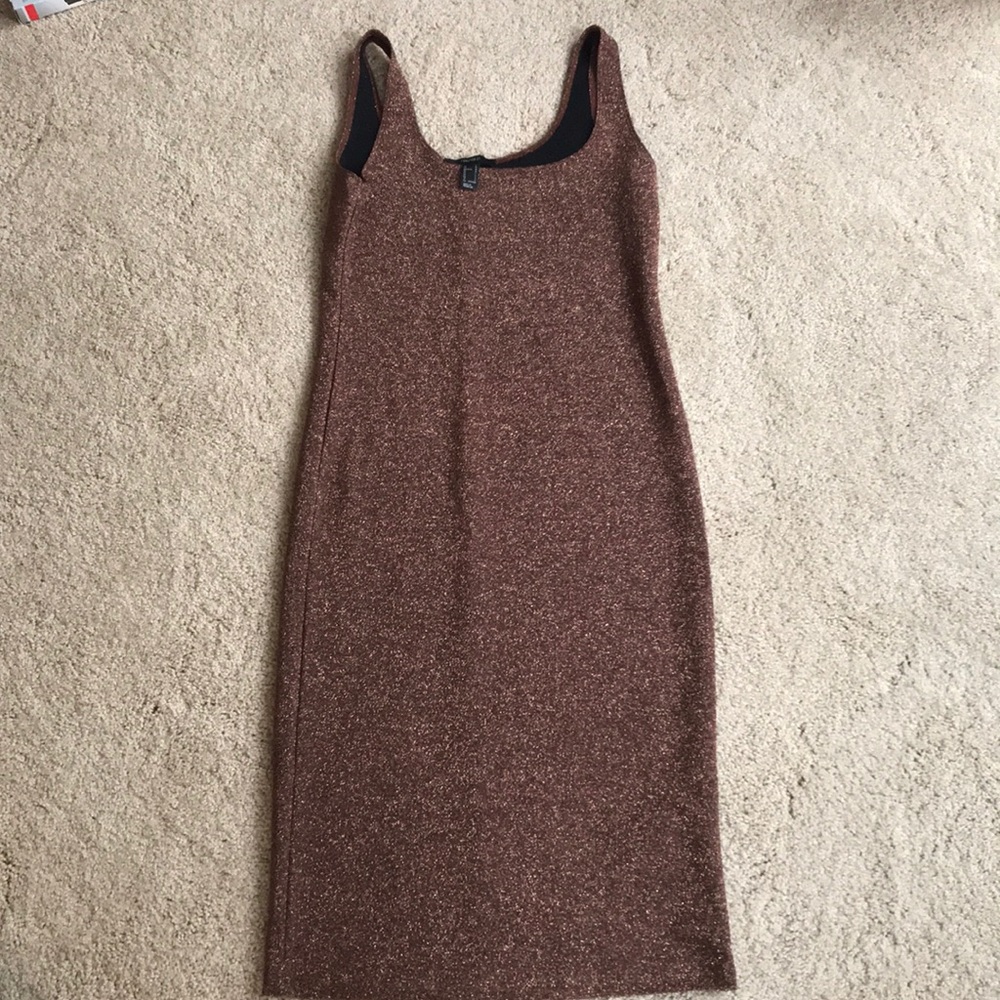 Forever 21 bronze sparkle bodycon dress size L
